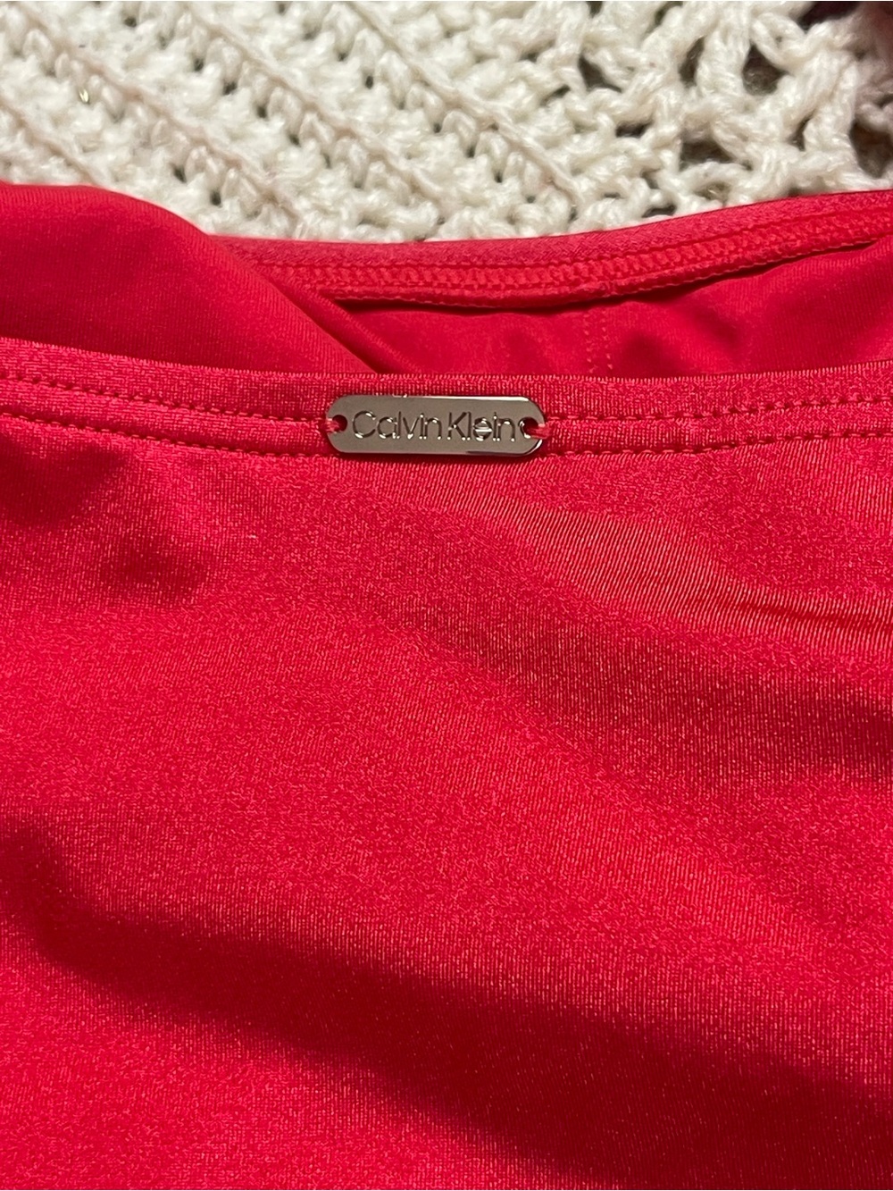 Calvin Klein red one piece swim suit 14 - Picture 9 of 12